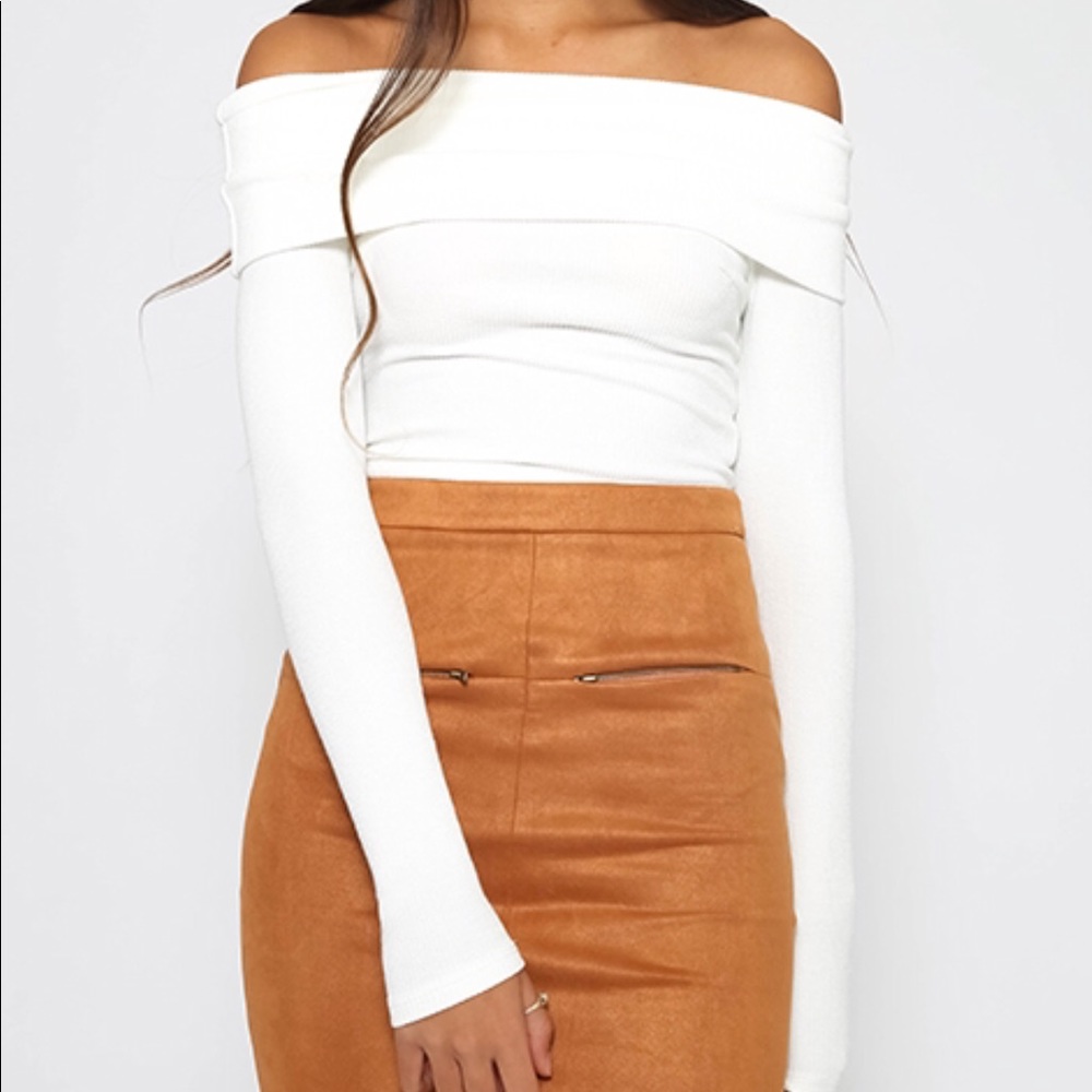NWT Long sleeve crop from pepper mayo OBO